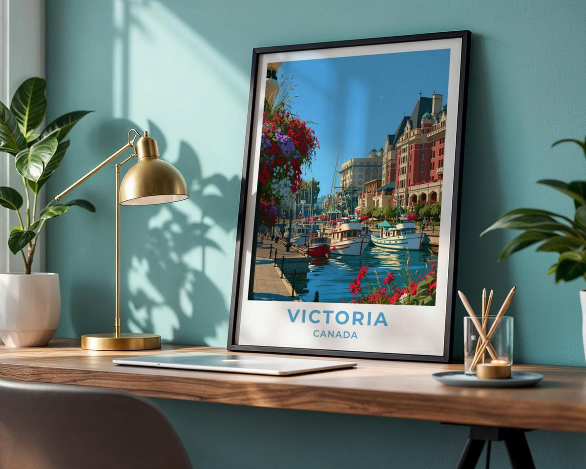 Victoria British Columbia Travel Poster - WanderWall