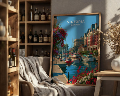 Victoria British Columbia Travel Poster - WanderWall
