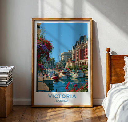 Victoria British Columbia Travel Poster - WanderWall