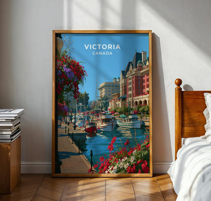 Victoria British Columbia Travel Poster - WanderWall