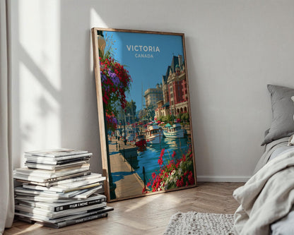 Victoria British Columbia Travel Poster - WanderWall