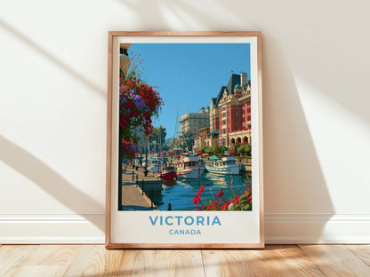 Victoria British Columbia Travel Poster - WanderWall
