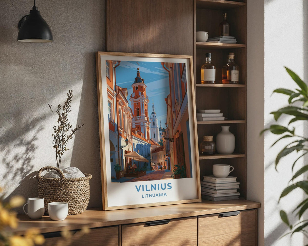 Vilnius Lithuania Travel Poster - WanderWall