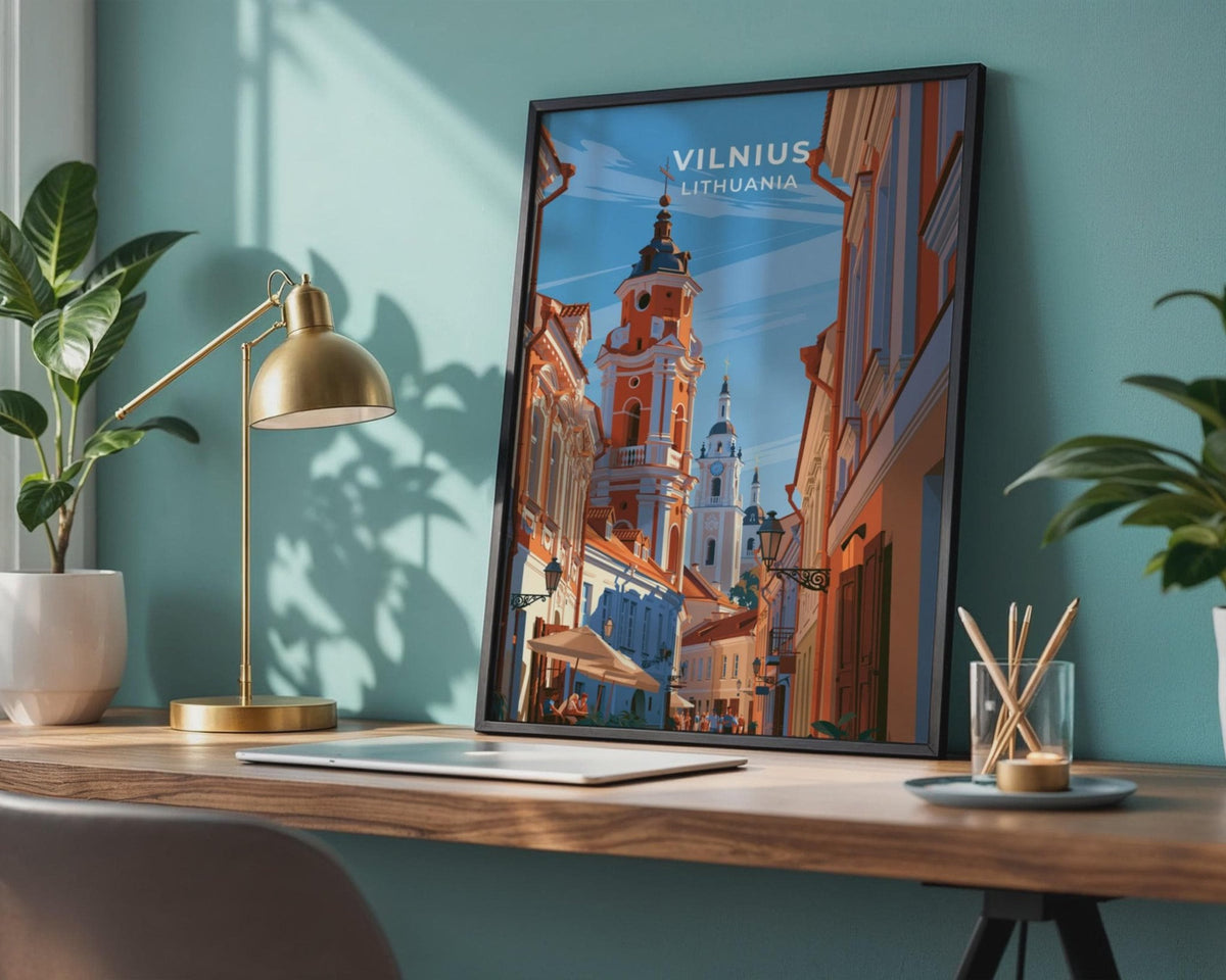 Vilnius Lithuania Travel Poster - WanderWall