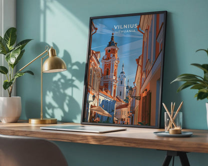 Vilnius Lithuania Travel Poster - WanderWall