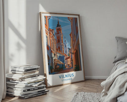 Vilnius Lithuania Travel Poster - WanderWall