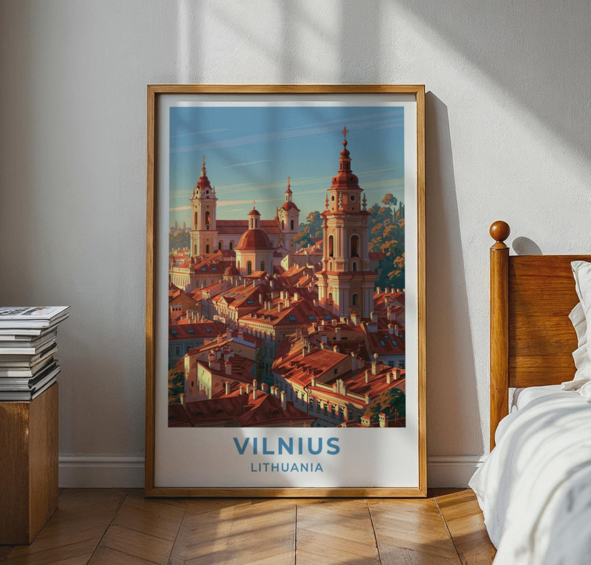 Vilnius Lithuania Travel Poster - WanderWall