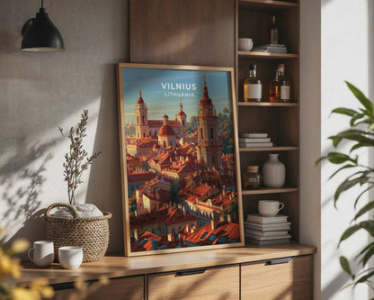 Vilnius Lithuania Travel Poster - WanderWall