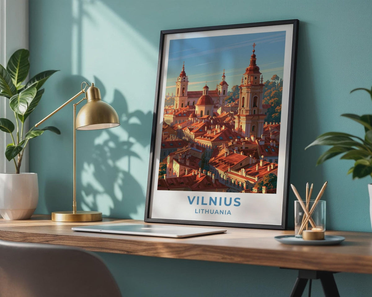 Vilnius Lithuania Travel Poster - WanderWall