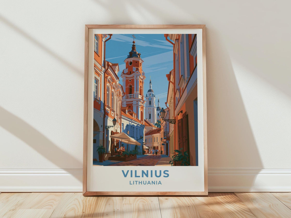 Vilnius Lithuania Travel Poster - WanderWall