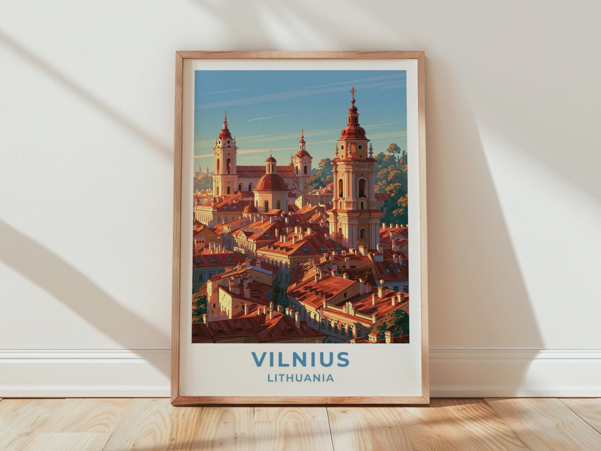 Vilnius Lithuania Travel Poster - WanderWall