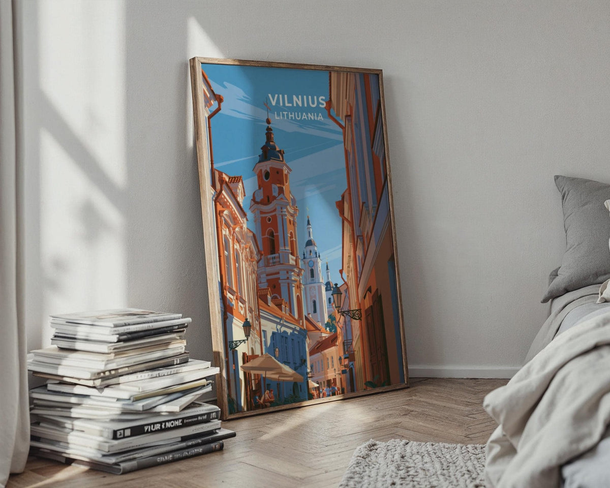Vilnius Lithuania Travel Poster - WanderWall