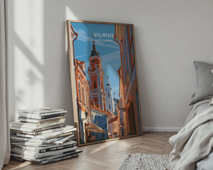 Vilnius Lithuania Travel Poster - WanderWall