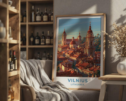Vilnius Lithuania Travel Poster - WanderWall