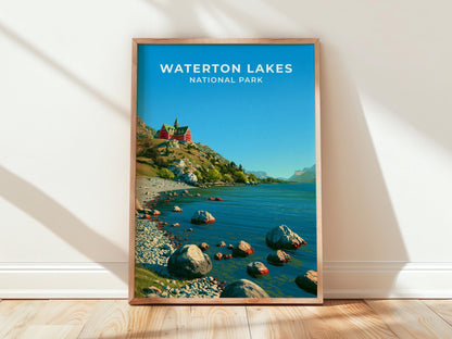 Waterton Lakes National Park Alberta Travel Poster - WanderWall