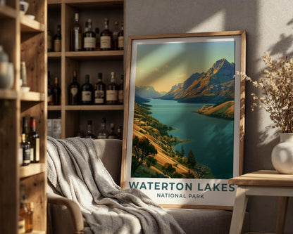 Waterton Lakes National Park Alberta Travel Poster - WanderWall