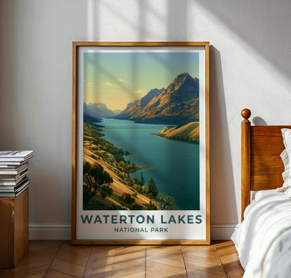Waterton Lakes National Park Alberta Travel Poster - WanderWall