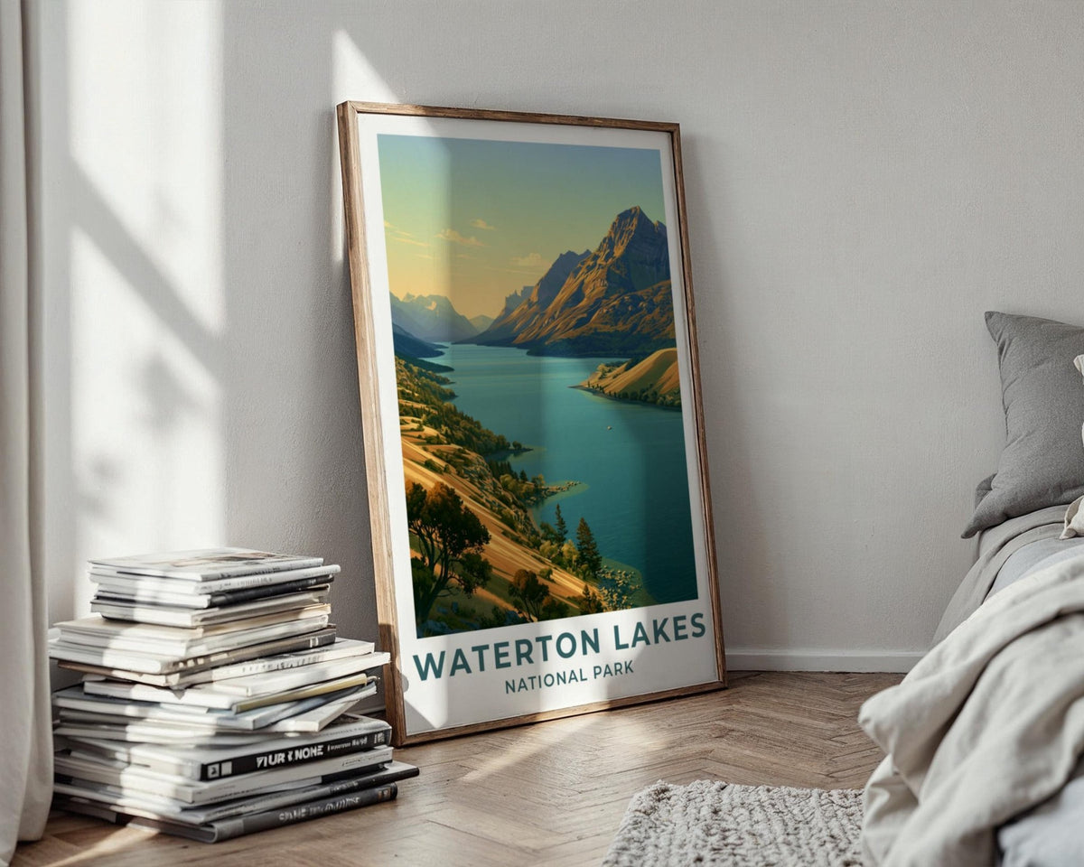 Waterton Lakes National Park Alberta Travel Poster - WanderWall