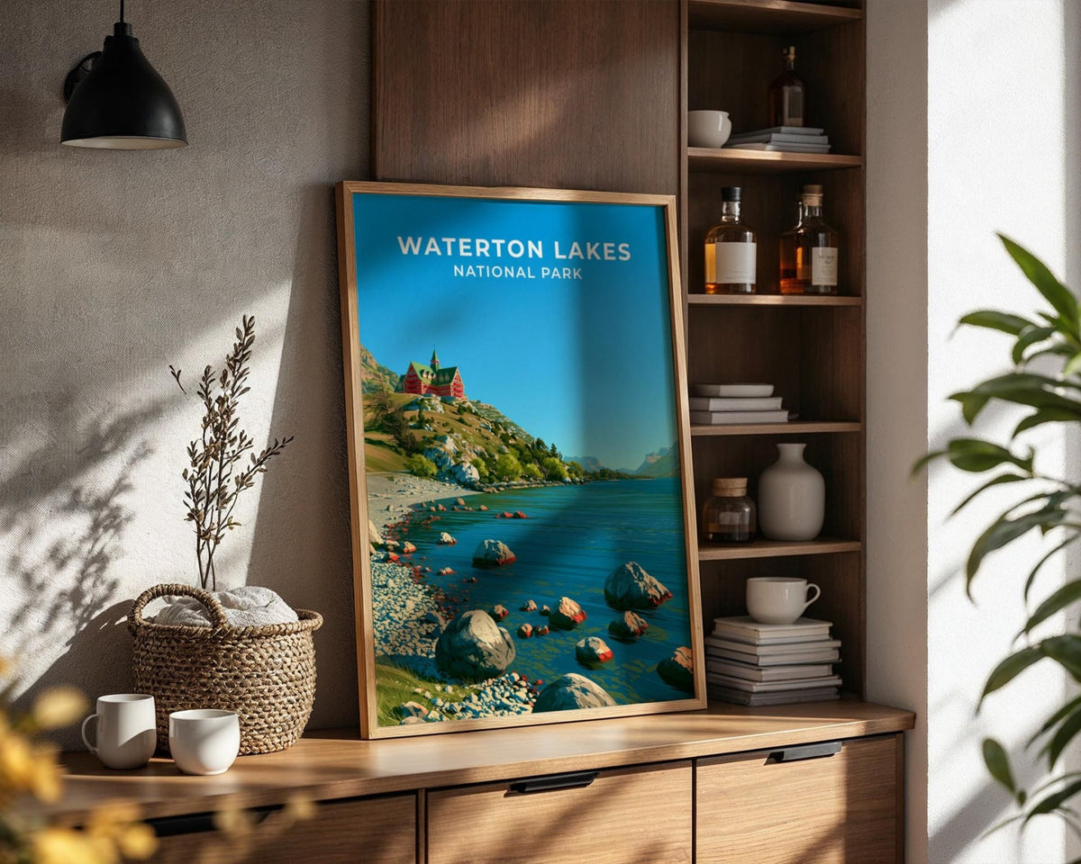 Waterton Lakes National Park Alberta Travel Poster - WanderWall