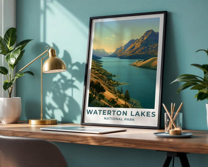 Waterton Lakes National Park Alberta Travel Poster - WanderWall