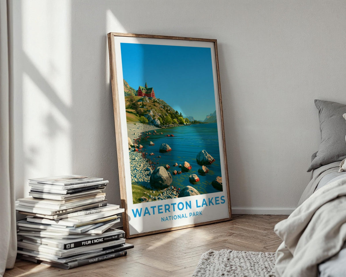 Waterton Lakes National Park Alberta Travel Poster - WanderWall