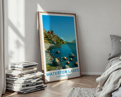 Waterton Lakes National Park Alberta Travel Poster - WanderWall