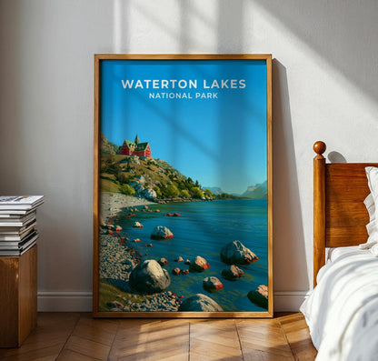 Waterton Lakes National Park Alberta Travel Poster - WanderWall