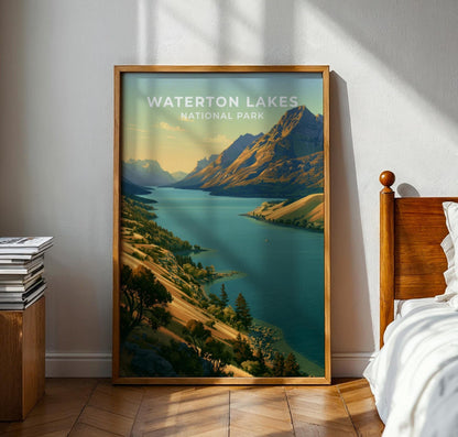 Waterton Lakes National Park Alberta Travel Poster - WanderWall