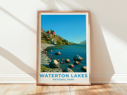 Waterton Lakes National Park Alberta Travel Poster - WanderWall