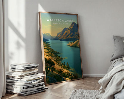 Waterton Lakes National Park Alberta Travel Poster - WanderWall