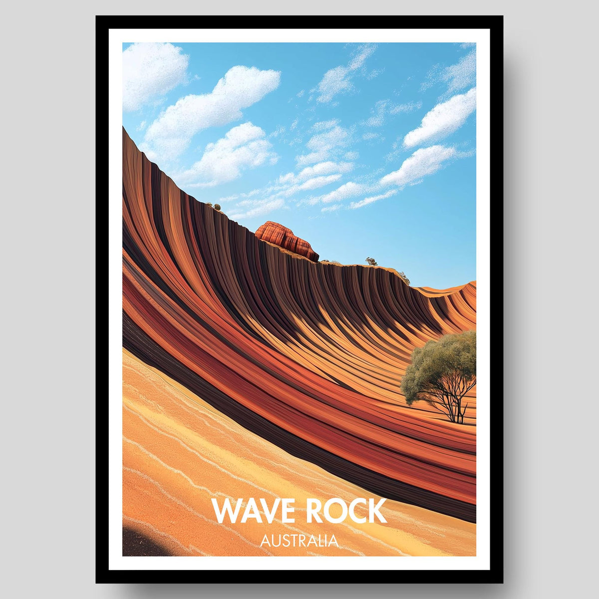 Wave Rock Poster - WanderWall