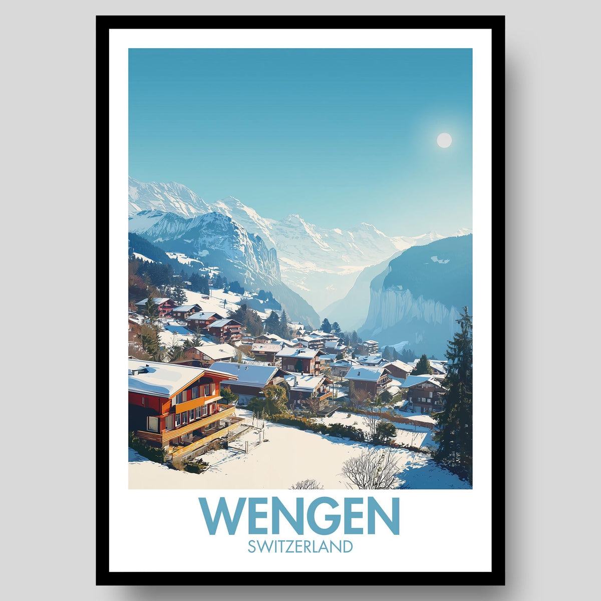 Wengen Poster - WanderWall
