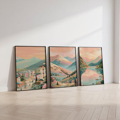 Whistler Set of 3 Posters | Whistler Gallery Wall Art - WanderWall