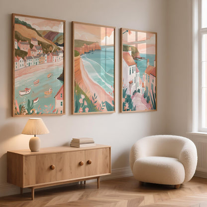 Whitby Set of 3 Posters | Whitby Gallery Wall Art - WanderWall