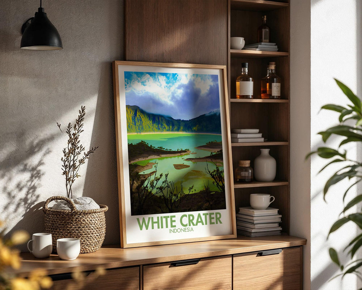 White Crater Poster - WanderWall
