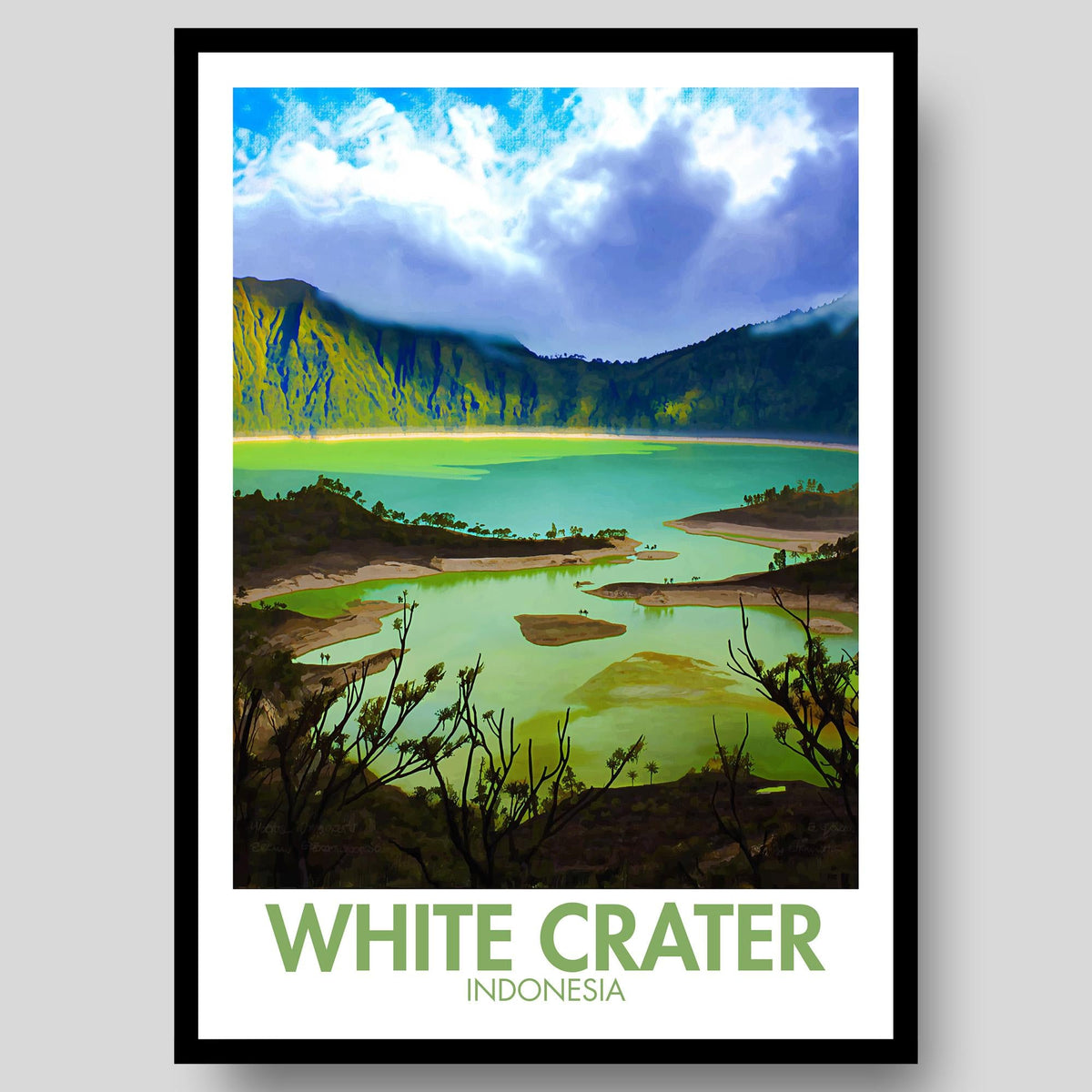 White Crater Poster - WanderWall