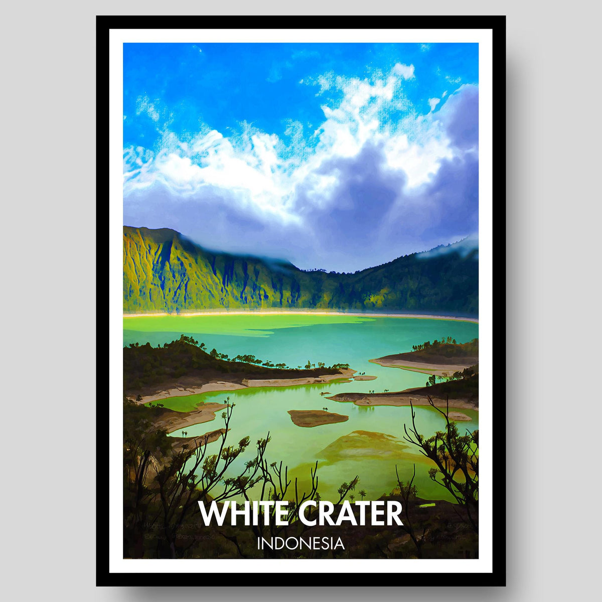 White Crater Poster - WanderWall