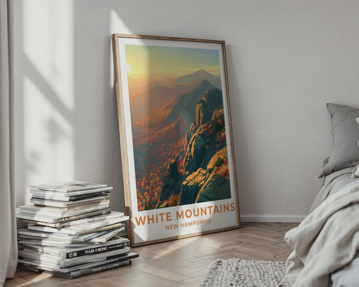 White Mountains New Hampshire Travel Poster - WanderWall
