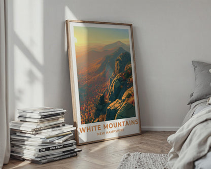 White Mountains New Hampshire Travel Poster - WanderWall