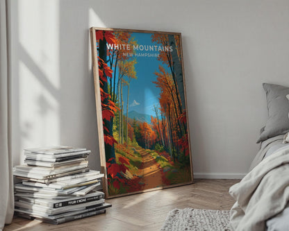 White Mountains New Hampshire Travel Poster - WanderWall