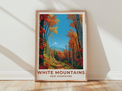 White Mountains New Hampshire Travel Poster - WanderWall