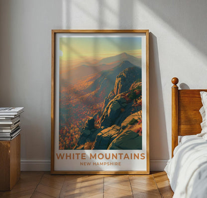 White Mountains New Hampshire Travel Poster - WanderWall