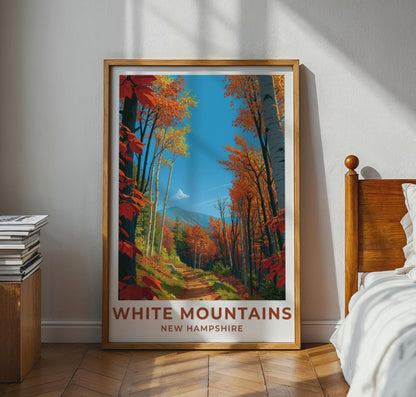 White Mountains New Hampshire Travel Poster - WanderWall