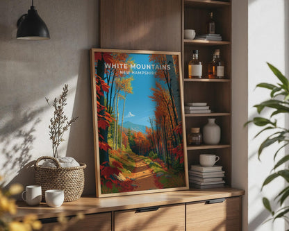 White Mountains New Hampshire Travel Poster - WanderWall