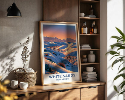 White Sands New Mexico Travel Poster - WanderWall