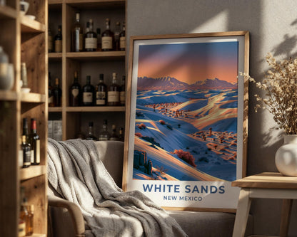 White Sands New Mexico Travel Poster - WanderWall