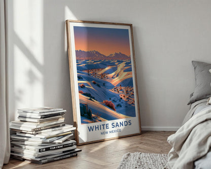 White Sands New Mexico Travel Poster - WanderWall