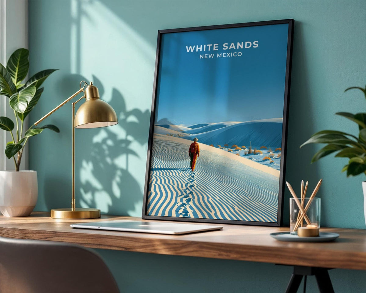 White Sands New Mexico Travel Poster - WanderWall