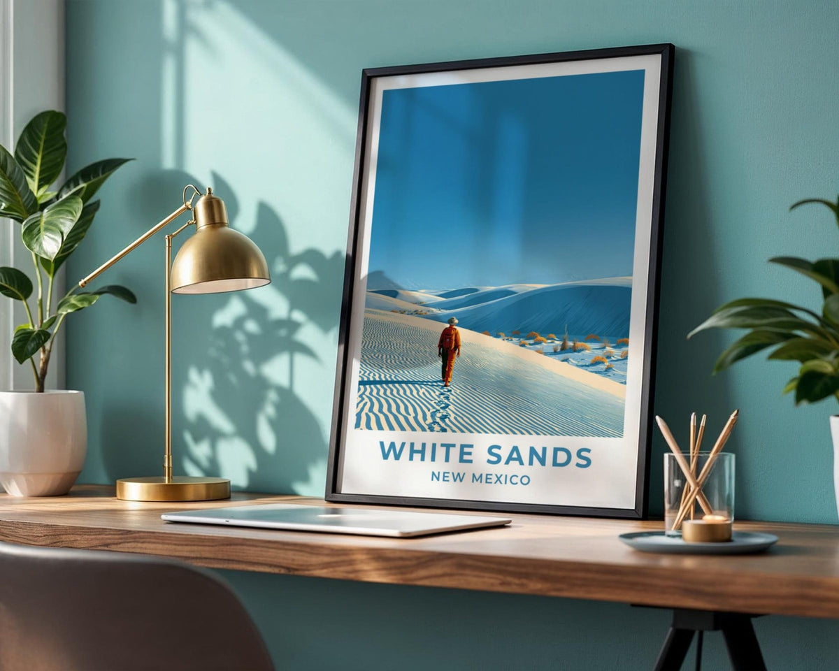 White Sands New Mexico Travel Poster - WanderWall