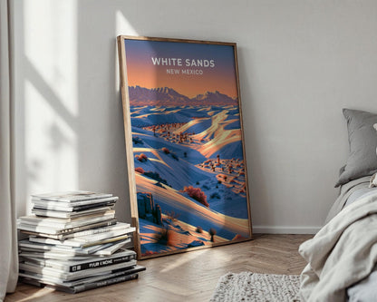 White Sands New Mexico Travel Poster - WanderWall